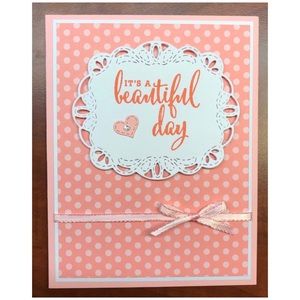 Handmade It’s a Beautiful Day Polka Dot Card